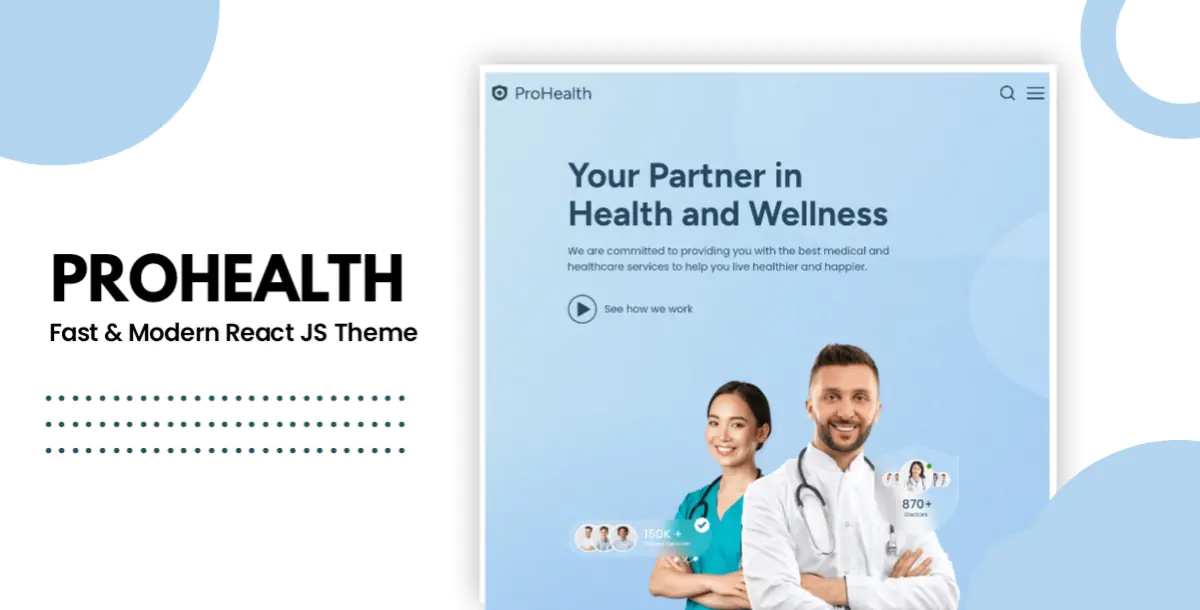 ProHealth - Medical & Healthcare ReactJS Template