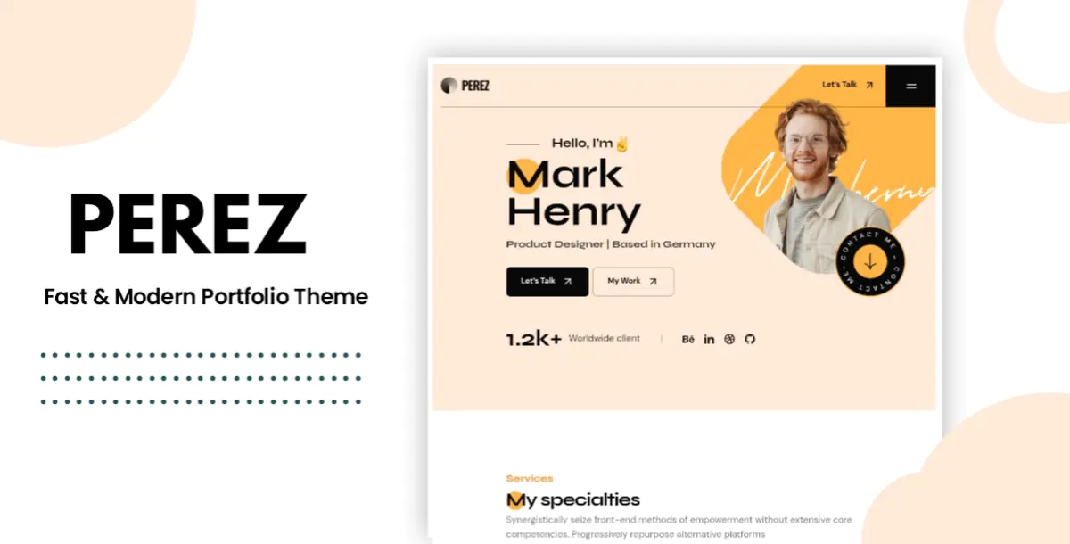 Perez - Personal Portfolio Template