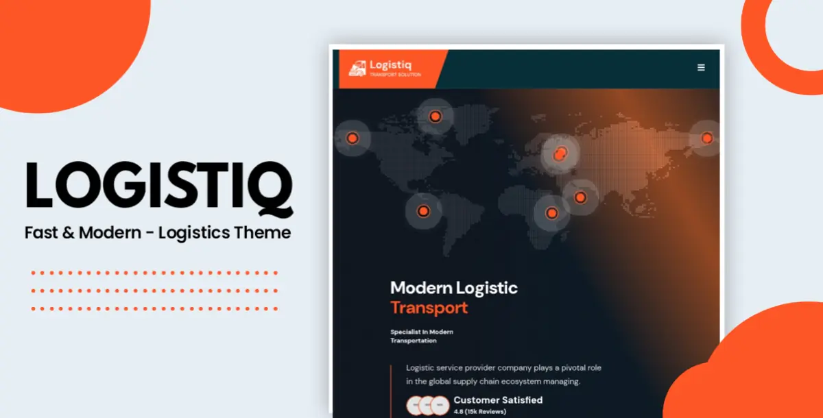 Logistiq - Logistics, Transportation HTML Template
